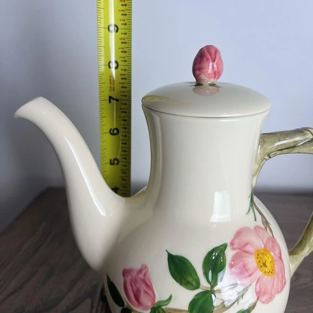 Vintage Franciscan Desert Rose Tall Coffee Pot with Lid